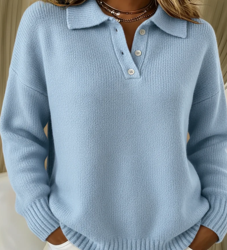 Olivia - Mekana pletena polo džempera