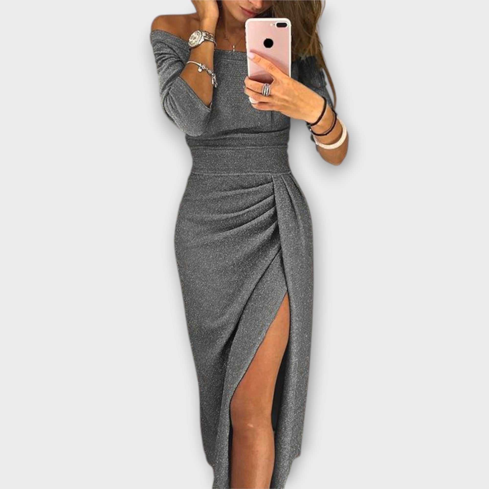 Lena ™ ｜ Elegantna haljina s otkrivenim ramenima