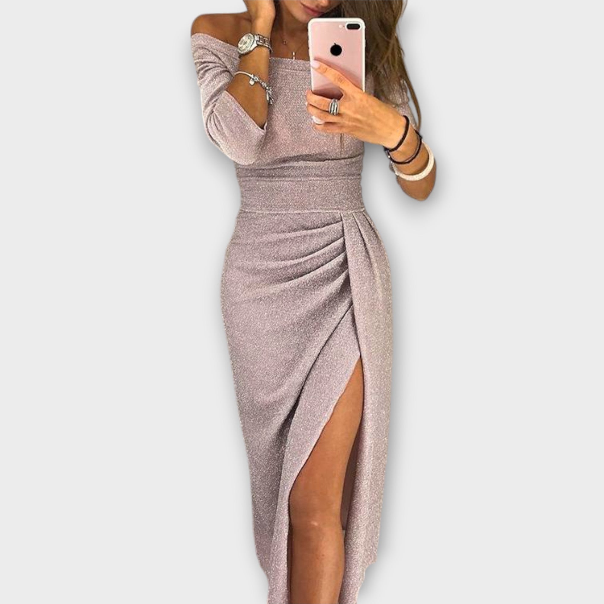 Lena ™ ｜ Elegantna haljina s otkrivenim ramenima