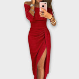 Lena ™ ｜ Elegantna haljina s otkrivenim ramenima