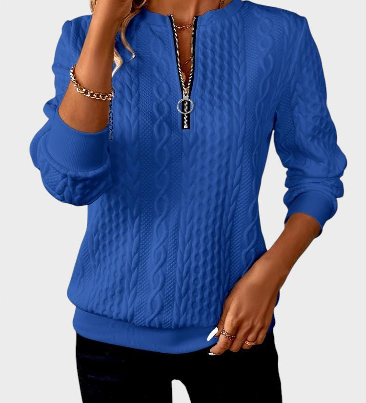 Alena™| Dámsky pletený sveter na zips