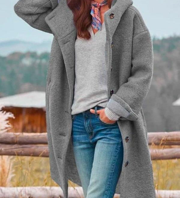 Amelie - Štýlový dlhý zimný kabát