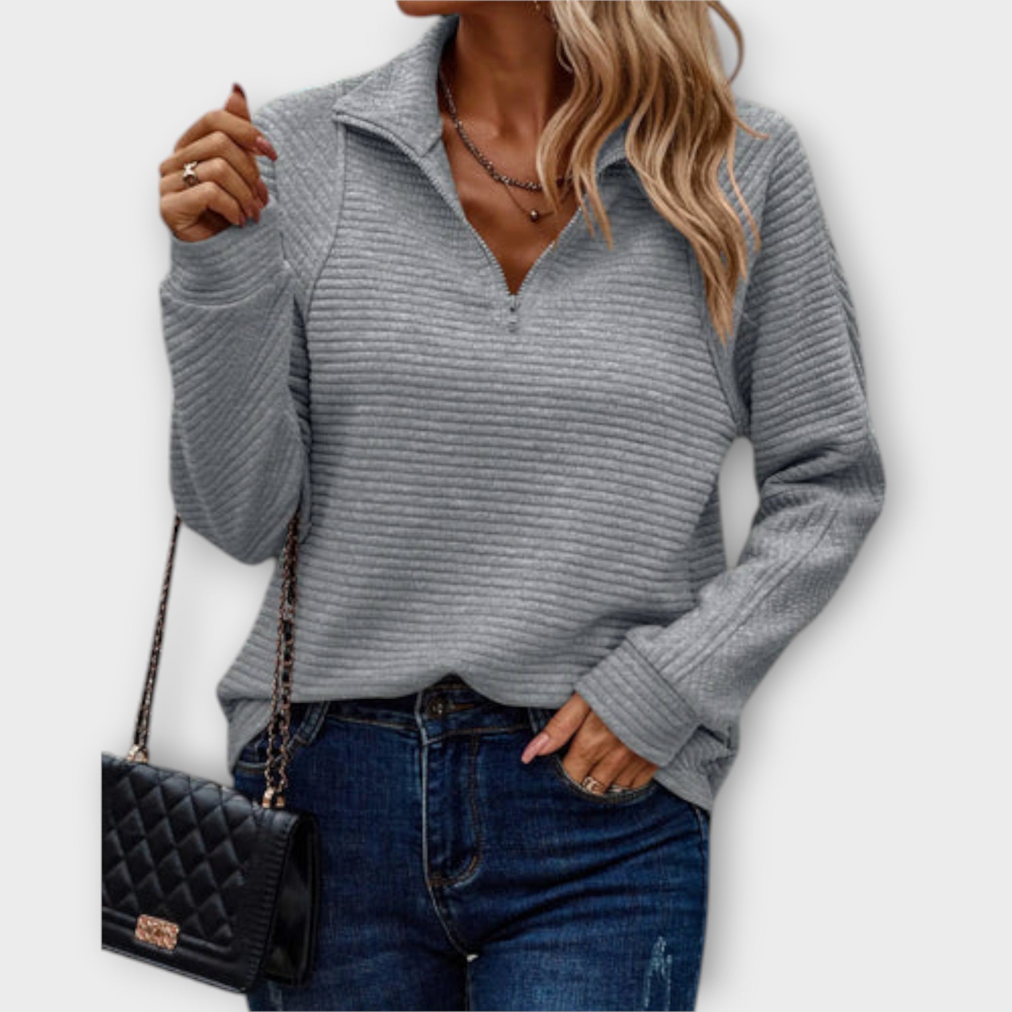 Vilja ™ ｜ Pullover s poluzipom